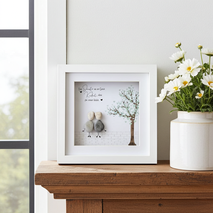 Stone picture - A sister is a piece of childhood that stays forever