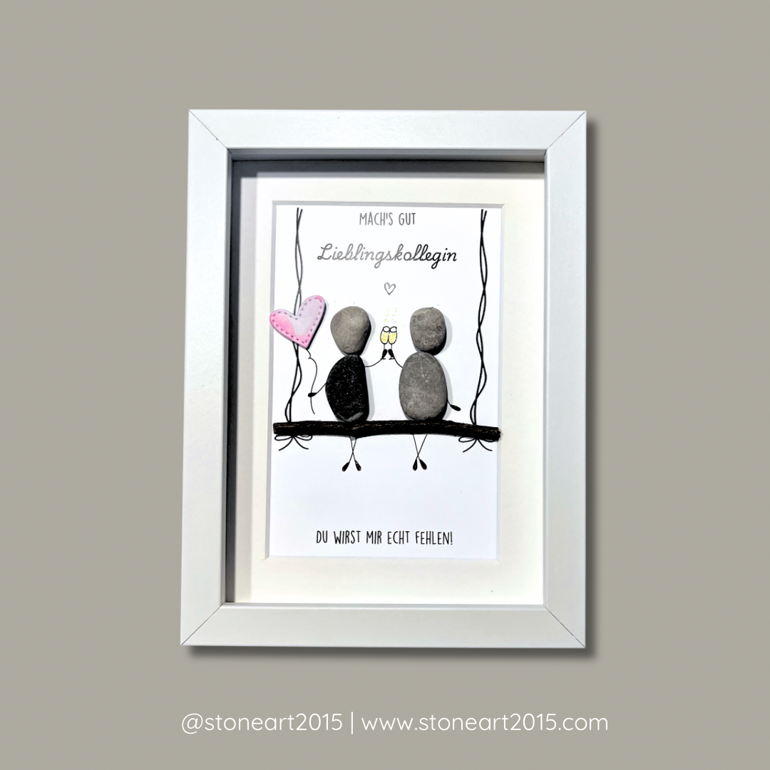 Pietra decorativa "Mach's gut Lieblingskollegin" – Regalo di addio per una collega