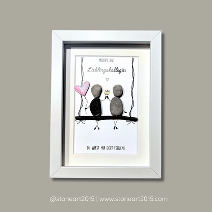 Pietra decorativa "Mach's gut Lieblingskollegin" – Regalo di addio per una collega