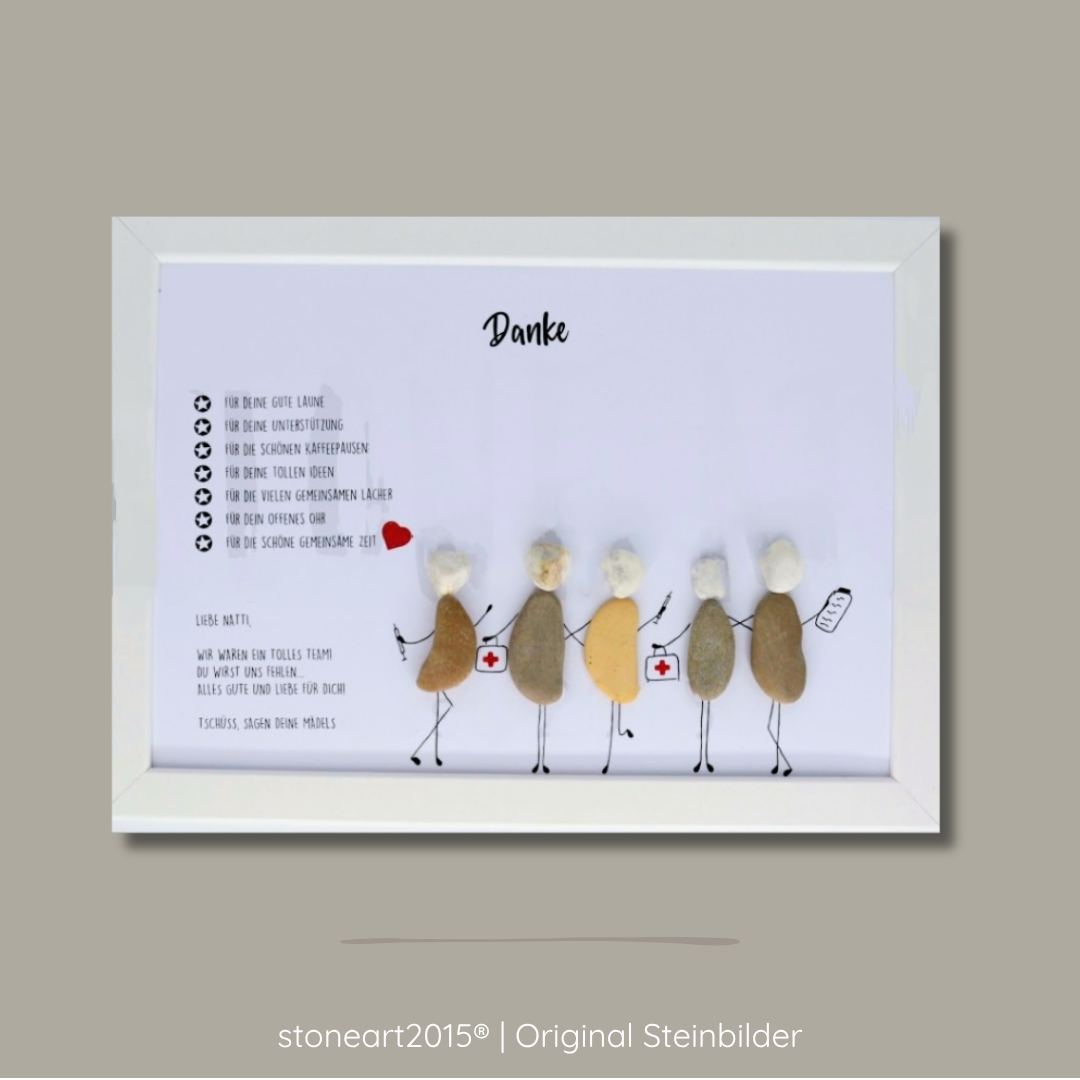 Steinbild Kollegenabschied Krankenschwestern – Abschiedsgeschenk Pflege