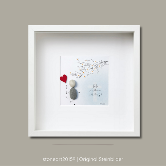 Geschenk zur Kommunion, Konfirmation, Taufe & Jugendweihe – Personalisiertes Steinbild