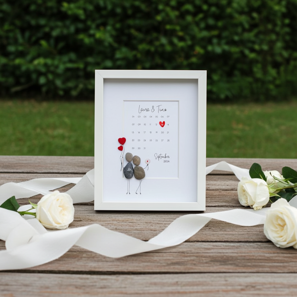 Stone Picture Wedding Calendar - Original Wedding Gift
