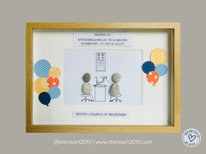 Handgemachtes Steinbild mit Spruch für Augenärzt:innen – persönliches Geschenk für Praxis, Abschied oder zur Wertschätzung.

