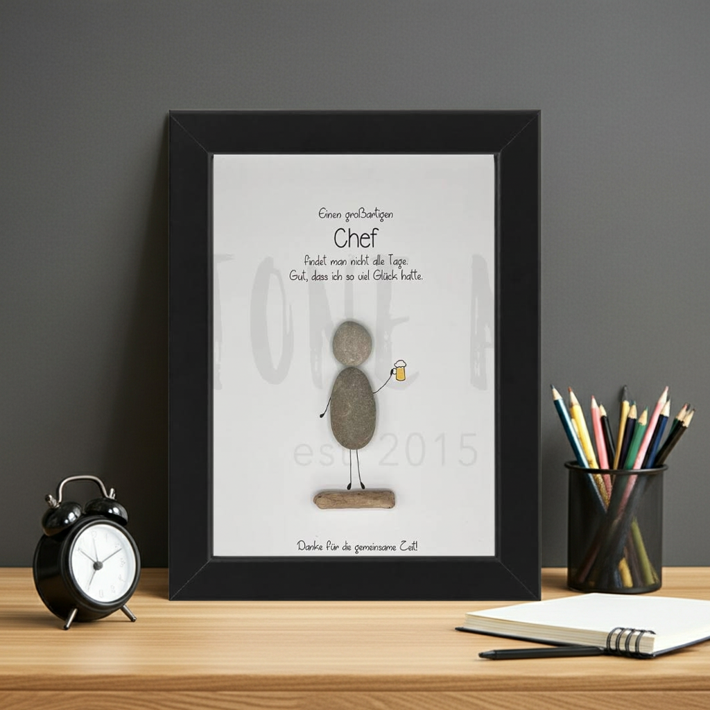 Stone Picture Gift Boss - Personalized Farewell Gift