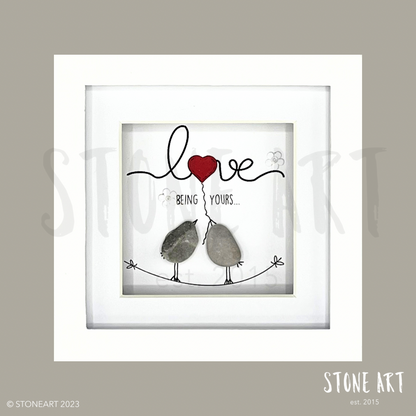 Steinbild-Love being yours-Geschenk Verlobung Valtentinstag