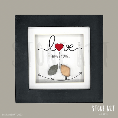 Steinbild-Love being yours-Geschenk Verlobung Valtentinstag