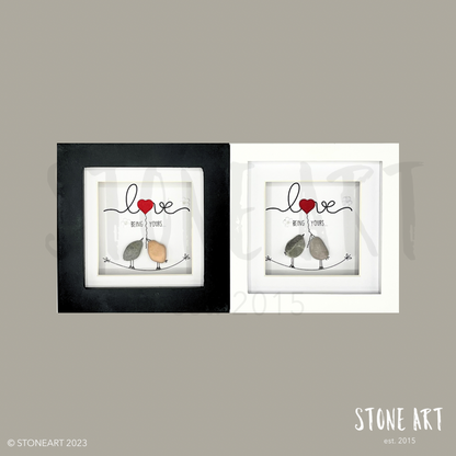 Steinbild-Love being yours-Geschenk Verlobung Valtentinstag