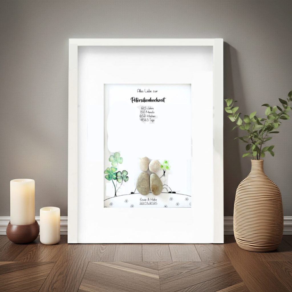 Steinbild Petersilienhochzeit – Geschenk 12,5 Jahre