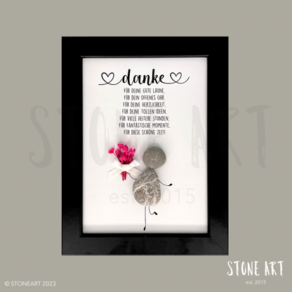 Steinbild - Danke - Kollegenabschiedsgeschenk