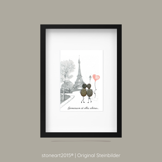 Steinbild - Gemeinsam ist alles schöner - Valentinstaggeschenk