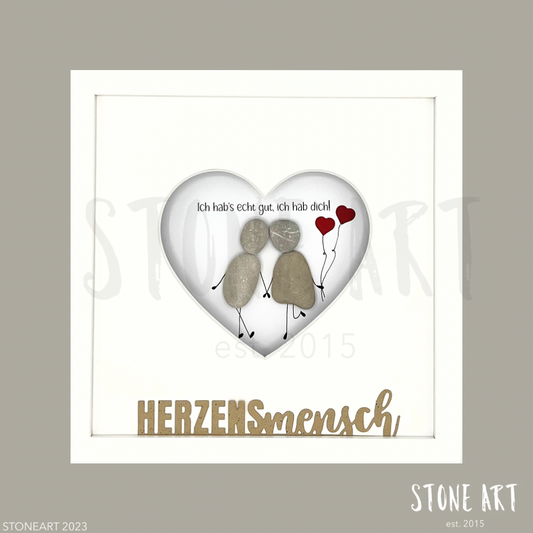 Steinbild - Herzensmensch - Geschenk