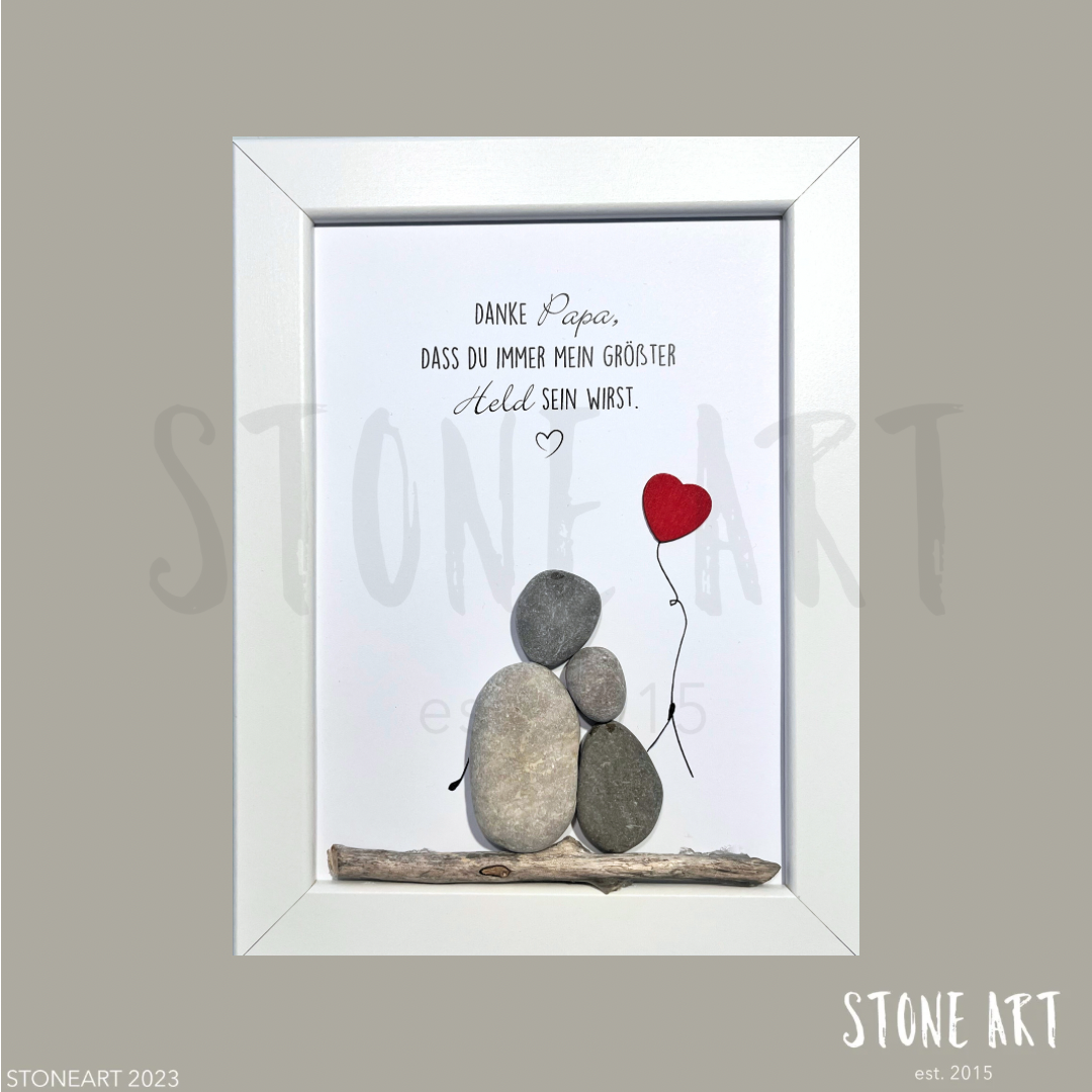 Steinbild Danke Papa dass du immer mein größter Held sien wirst Geschenk