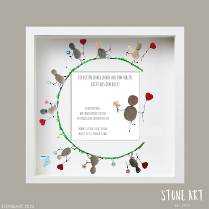 Steinbild Die Besten Lehrer lehren aus dem Herzen Abschiedsgeschenk