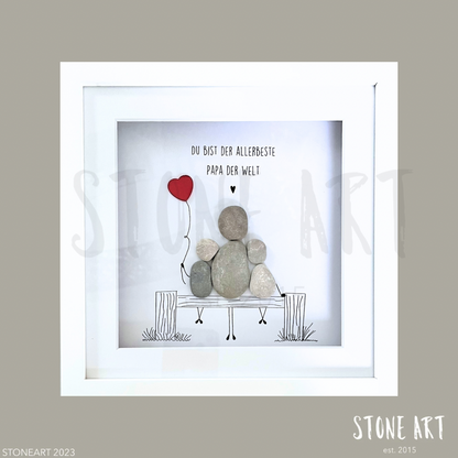 Steinbild Du bist der allerbeste Papa der Welt Geschenk