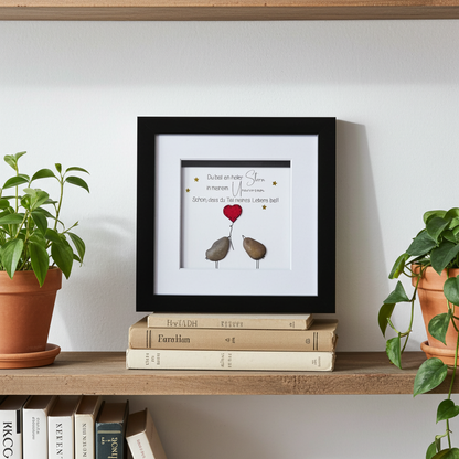 Steinbild Du bist ein heller Stern . Handgemachts Geschenk