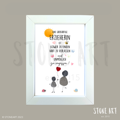 Steinbild Eine_grossartige_Erzieherin Abschiedsgeschenk