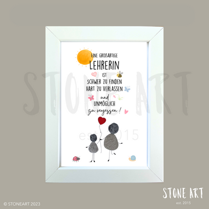 Steinbild Eine_grossartige_Lehrerin Abschiedsgeschenk