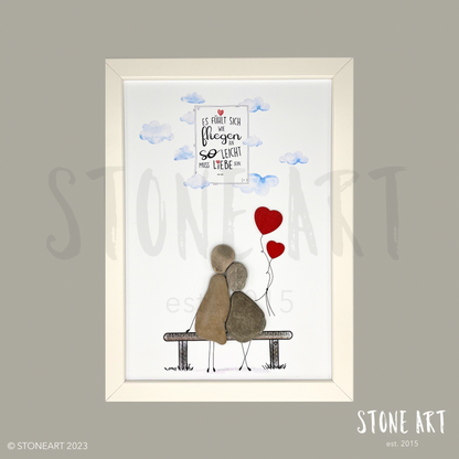 Steinbild Es fühlt sich an wie Fliegen Geschenk