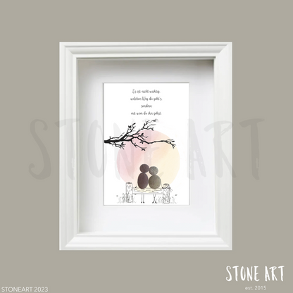 Steinbild Es ist nicht wichtig welchen Weg du gehst Geschenk