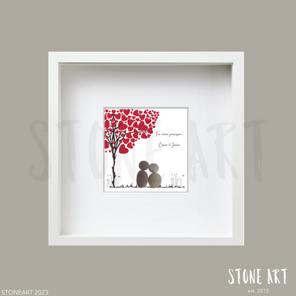 Steinbild Für immer gemeinsam Geschenk Hochzeit personalisierbar