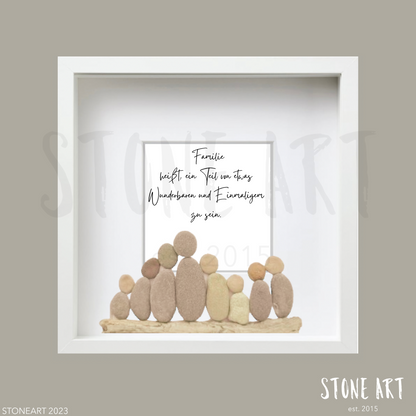 Steinbild Familie he0t ein Teil von etwas wunderbaren und einmaligem zu sein Geschenk