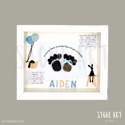 Steinbild "ganz viel Wunder" - Geschenk zur Geburt