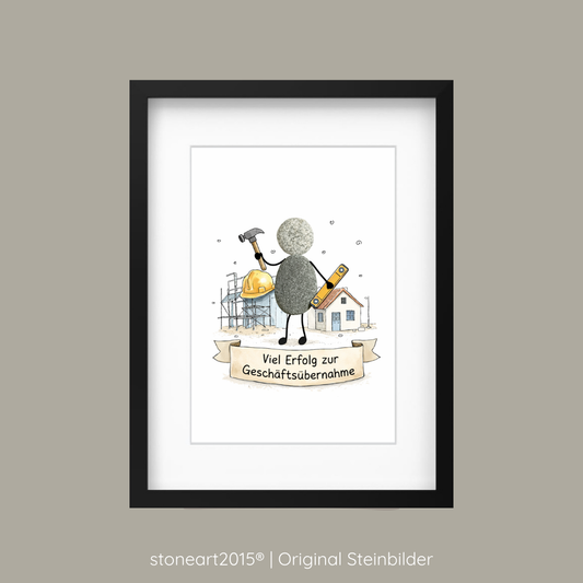 Steinbild zur Geschäftsübernahme