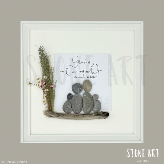 Steinbild Glück ist eine Oma und einen Opa wie euch zu haben Geschenk
