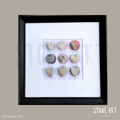 Steinbild Herzen deutsch