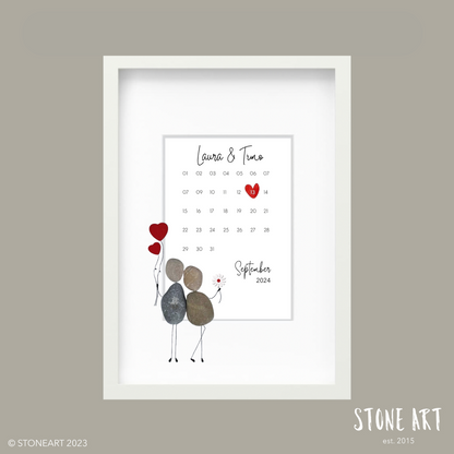 Steinbild Hochzeitskalender Geschenk