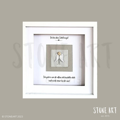 Steinbild Ich bin dein Schutzengel