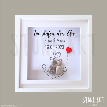 Steinbild Im Hafen der Ehe Hochzeitsgeschenk