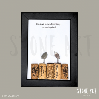 Kein Wein ist auch keine Lösung nur vorrübergehend Weingeschenk