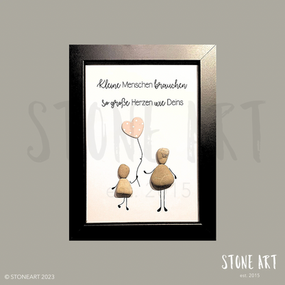 Steinbild Kleine Menschen brauchen so große Herzen wie Deins Abschiedsgeschenk Erzieherin Lehrerin