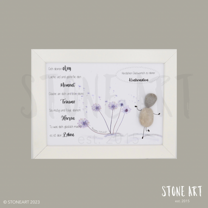 Steinbild Kommunion Konfirmation Geschenk 