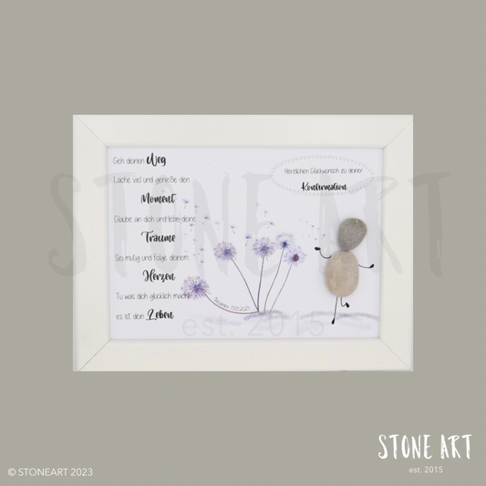 Steinbild Kommunion Konfirmation Geschenk 