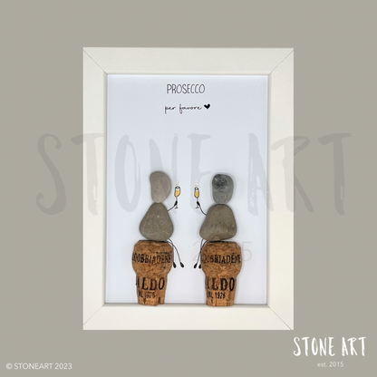 Steinbild Prosecco per favore Geschenk Prosecco Liebhaber