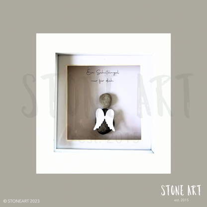 Steinbild Schutzengel Geschenk Taufe Geburt