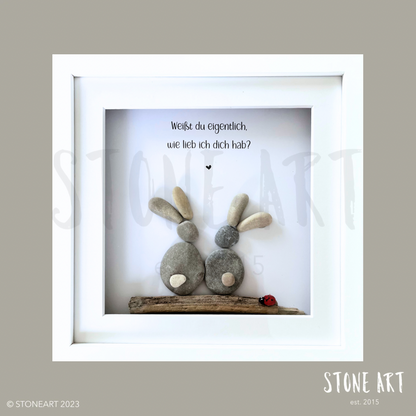 Steinbild Weißt du eigentlich wie lieb ich dich hab Deko Kinderzimmer Geschenk