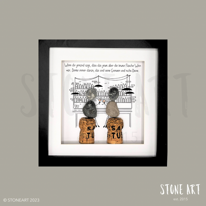 Steinbild Wein Geschenk Weinliebhaber