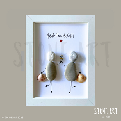 Steinbild auf die Freundschaft handgemachtes Geschenk