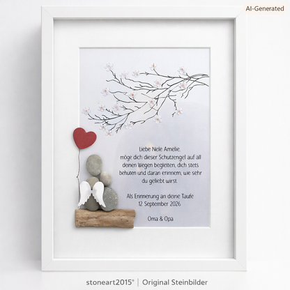 Pebble Art Baby Birth - Handmade Gift for Birth