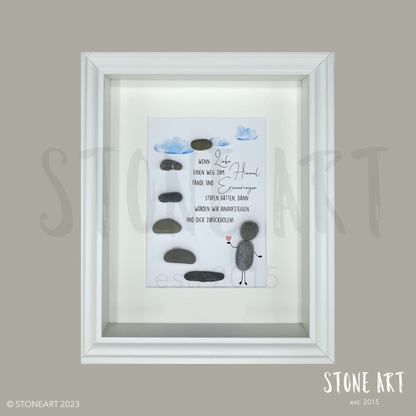 TRAU20-Steinbild-Wenn Liebe einen Weg zum Himmel fände-Trauergeschenk von Stoneart2015.