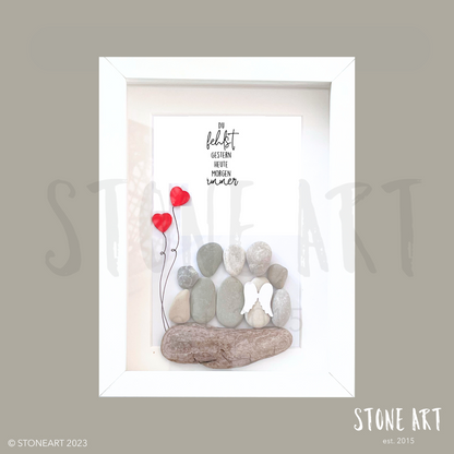 TRAU26-Steinbild -Du fehlst-Trauergeschenk von Stoneart2015