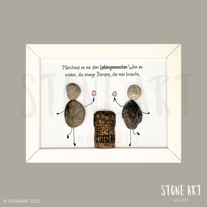 WEIN02-Steinbild-Manchmal ist mit dem Lieblingsmensch Wein zu trinken...