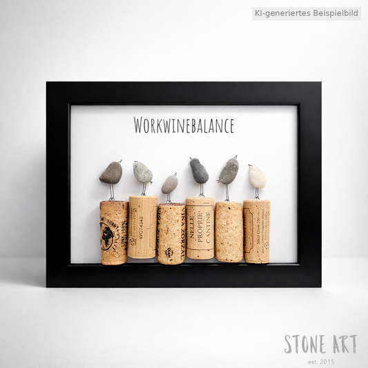 Steinbild WORKWINEBALANCE – Geschenk für Weinliebhaber