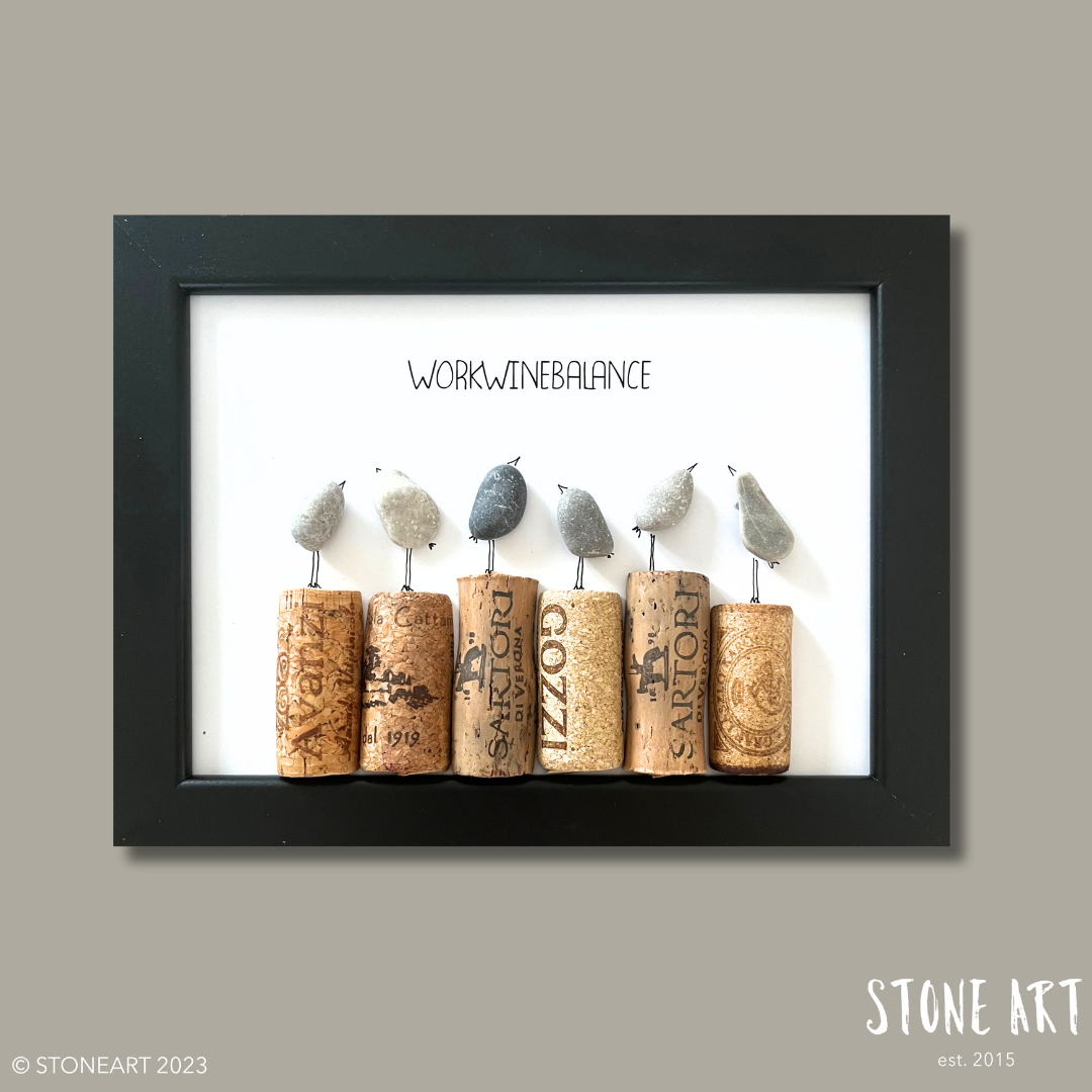 Personalisiertes Kieselsteinbild als Geburtstagsgeschenk aus Naturkieseln – StoneArt2015