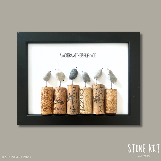 Personalisiertes Kieselsteinbild als Geburtstagsgeschenk aus Naturkieseln – StoneArt2015