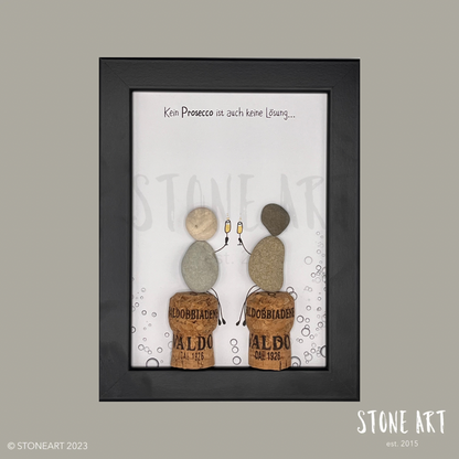 Steinbild Kein Prosecco ist auch keine Lösung