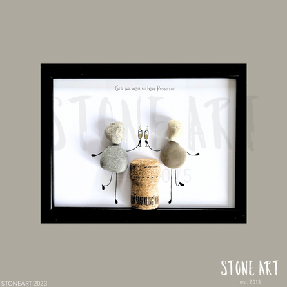 WEIN47-Steinbild-Girls just want to have Prosecco
